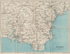 SOUTH DEVON. Dartmoor South Hams Torquay Tamar Valley Exeter Plymouth 1948 map