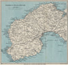 PENZANCE, ST. IVES & LAND'S END. Camborne Hayle Cornwall. WARD LOCK 1934 map