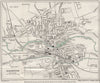 LEAMINGTON vintage town/city plan. Warwickshire. WARD LOCK 1950 old map