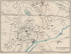 WARWICK vintage town/city plan. Warwickshire. WARD LOCK 1950 old vintage map