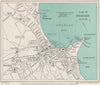 SWANAGE vintage town/city plan. Dorset. WARD LOCK 1953 old vintage map chart