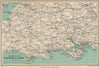 TOURING MAP OF HAMPSHIRE & DORSET. Wiltshire Somerset. WARD LOCK 1953 old
