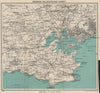 SOUTH-EAST DORSET. Isle of Purbeck Poole Harbour Wareham Bournemouth 1953 map
