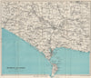 WEYMOUTH environs. Chesil Beach Portland Dorchester Bridport. Dorset 1953 map