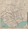 SOUTH WALES VALLEYS Cardiff Newport Barry Neath Bridgend Brecon Beacons 1950 map