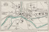 BRECON vintage city town plan. Wales. WARD LOCK 1950 old vintage map chart