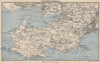 GOWER PENINSULA. Llanelli Swansea Mumbles. Wales. WARD LOCK 1950 old map