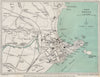 TENBY vintage town plan. Pembrokeshire Wales. WARD LOCK 1950 old vintage map