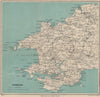 PEMBROKESHIRE. Tenby Cardigan Pembroke St David's. Wales. WARD LOCK 1950 map