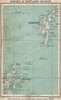 ORKNEY & SHETLAND ISLANDS. Scotland. WARD LOCK 1919 old antique map plan chart