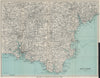 SOUTH DEVON. Dartmoor South Hams Torquay Tamar Valley Plymouth Exeter 1931 map