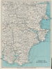 SOUTH HAMS & TORBAY Paignton Brixham Totnes Salcombe Kingsbridge. Devon 1931 map