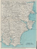 SOUTH HAMS & TORBAY Paignton Brixham Totnes Salcombe Kingsbridge. Devon 1931 map