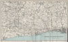 SUSSEX COAST/South Downs. Bognor Regis-Littlehampton-Worthing-Brighton 1932 map