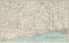 SOUTH DOWNS/SUSSEX COAST. Bognor Regis-Littlehampton-Worthing-Brighton 1933 map