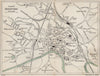 HEREFORD vintage town/city plan. Herefordshire. WARD LOCK 1917 old antique map