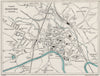 HEREFORD vintage town/city plan. Herefordshire. WARD LOCK 1927 old vintage map