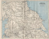 TOURING MAP OF YORKSHIRE & Northern England. Pre-motorways. WARD LOCK 1945