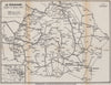 ROMANIA railways map. La Roumanie schéma du reseau ferré 1938 old vintage