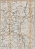 BUCEGI & GARBOVA MASSIFS mountains vintage map. Sinaia-Predeal. Romania 1938