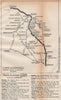 ROMANIA vintage road map. Bucharest-Ploesti-Brasov-Campulung 1938 old