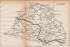 ROMANIA vintage road map. Regele Carol II. Oradea-Brasov 1938 old vintage