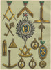 FREEMASONRY. Grand Officers' Jewels of The Grand Lodge of Scotland 1882 print