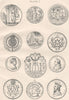 FREEMASONRY. Plate I 1882 old antique vintage print picture