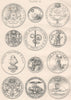 FREEMASONRY. Plate II 1882 old antique vintage print picture