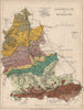 OXFORDSHIRE AND BERKSHIRE Geological map. STANFORD 1913 old antique chart