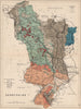 DERBYSHIRE Geological map. STANFORD 1913 old antique vintage plan chart