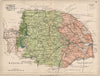 NORFOLK Geological map. STANFORD 1913 old antique vintage plan chart