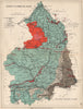 NORTHUMBERLAND Geological map. STANFORD 1913 old antique plan chart