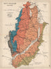 NOTTINGHAMSHIRE Geological map. STANFORD 1913 old antique plan chart