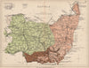 SUFFOLK Geological map. STANFORD 1913 old antique vintage plan chart
