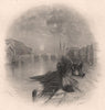 St Patrick's Bridge, Cork. Ireland 1835 old antique vintage print picture