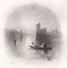 Black Rock Castle, Cork. Ireland 1835 old antique vintage print picture