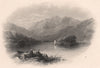 Macgillycuddy's Reeks, and the Upper Lake. Ireland 1835 old antique print