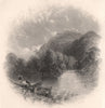 Torc Mountain, from Dinis Island. Ireland 1835 old antique print picture