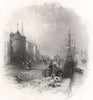 The Quay at Waterford, Waterford. Ireland 1835 old antique print picture