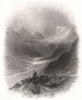 Comme Dhuv (Com-a-Dhuv Coom-Duv), The Black Valley, Kerry. Ireland 1835 print