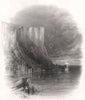 Fair Head (Benmore), Approaching The Giants Causeway. Ireland 1835 old print