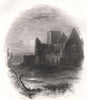 The Abbey of Holy Cross, Tipperary. Ireland 1835 old antique print picture