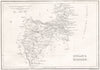 Antique DUBLIN & KILDARE county map by Alfred ADLARD. Ireland 1835 old