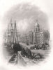 Custom House. Dublin. Ireland 1835 old antique vintage print picture