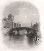 The Four Courts, Dublin. Ireland 1835 old antique vintage print picture