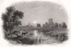 Trim, Meath. Ireland 1835 old antique vintage print picture