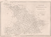 Antique CAVAN, WESTMEATH & MEATH county map by Alfred ADLARD. Ireland 1835