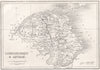 Antique LONDONDERRY & ANTRIM county map. ADLARD. Northern Ireland Ulster 1835