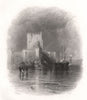 Carrickfergus, Antrim. Ireland 1835 old antique vintage print picture